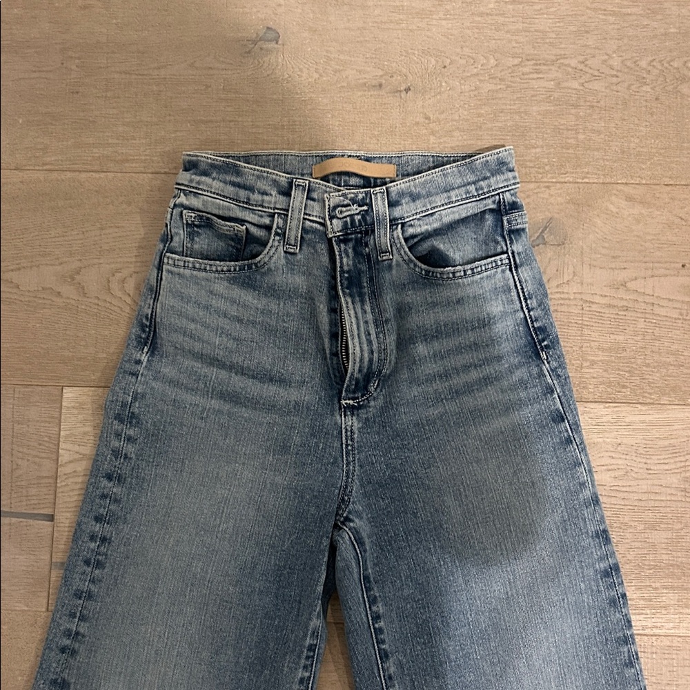 Joe's Jeans Wide Leg Flare Jeans in Medium Blue - Picture 3 of 7